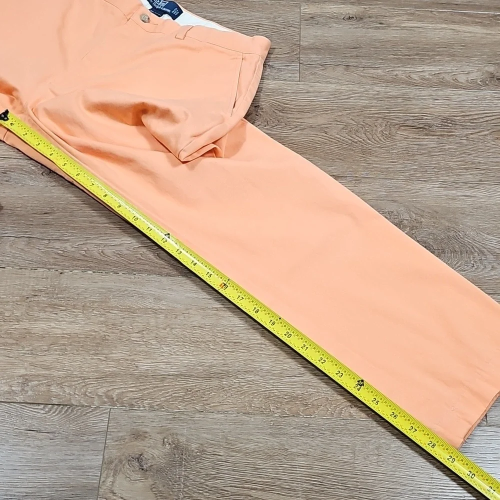 Polo Ralph Lauren 100% Cotton Classic Flat Front Chino Pant Light Orange Peach
